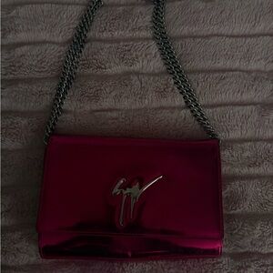 Giuseppe Zanotti Metallic Pink Shoulder Bag